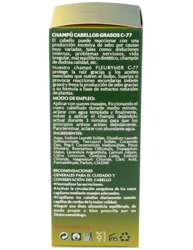 Champu Antigrasa C-77 200Ml. de Fleurymer