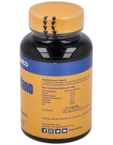 Triptofano Con Vit. B6 45Cap. de Enzime - Sabinco