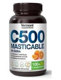 C500 Naranja No Acida Masticable 100+20Comp. de Vermont Supplements 2