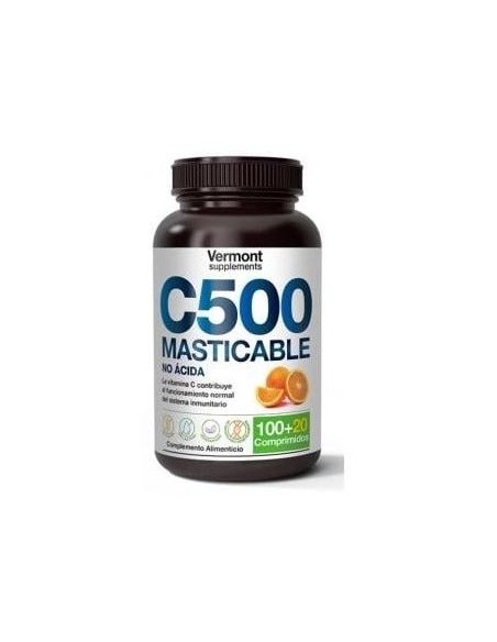 C500 Naranja No Acida Masticable 100+20Comp. de Vermont Supplements
