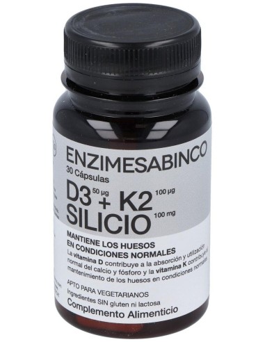 D3 + K2 + Silicio Sistema Articular 30Cap. de Enzime - Sabinco