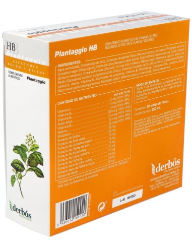 Plantaggio Hb 20Amp. de Derbos