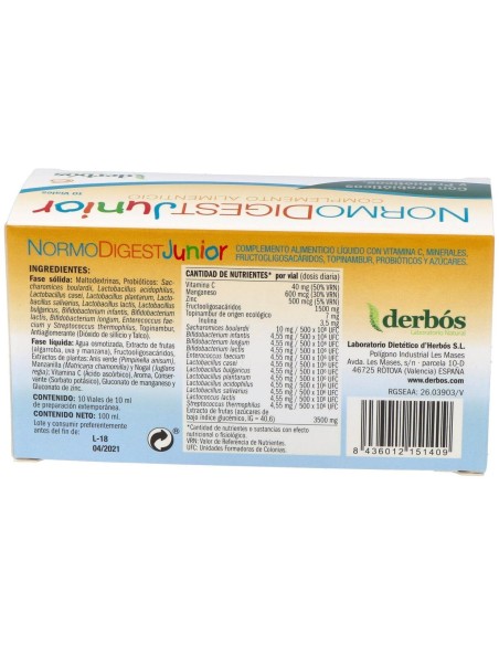 Normodigest Junior 10Viales de Derbos