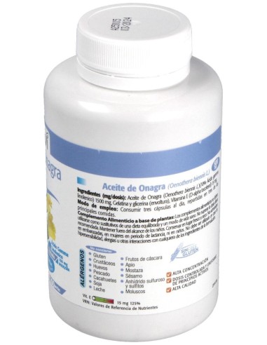 Onagra Aceite 200 Perlas 500Mg Nutrabasicos Drasanvi