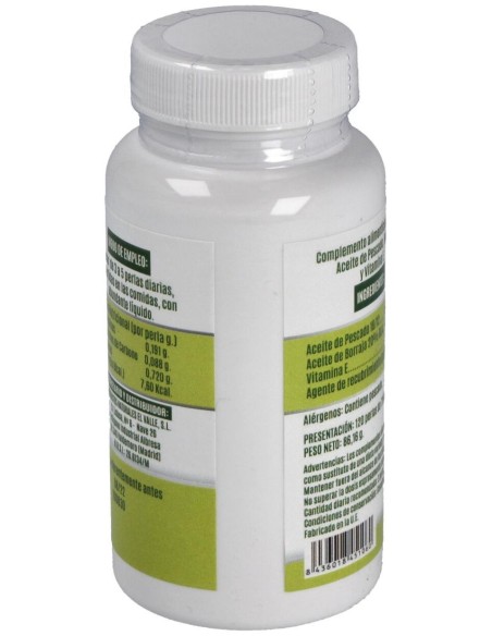 Omega 3 Y Omega 6 (A.De Borraja Y Salmon)120Perlas de El Valle