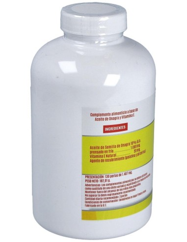 Aceite De Onagra 1000Mg. 130Perlas de El Valle