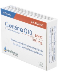 Coenzima Q10 Select 100Miligramos 30 Cápsulas  Vitalfarma 2