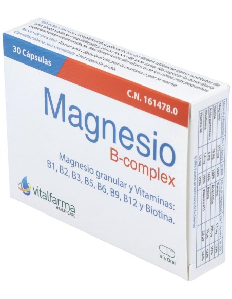 Magnesio + B-Complex 30Cap. de Vitalfarma