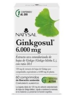 Ginkgosul (Trastornos Circulatorios) 60Comp. de Natysal 2