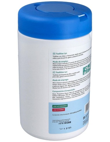 Toallitas Lys Piel Ojos Oidos Perros Y Gatos 120Ud de Stangest Vet