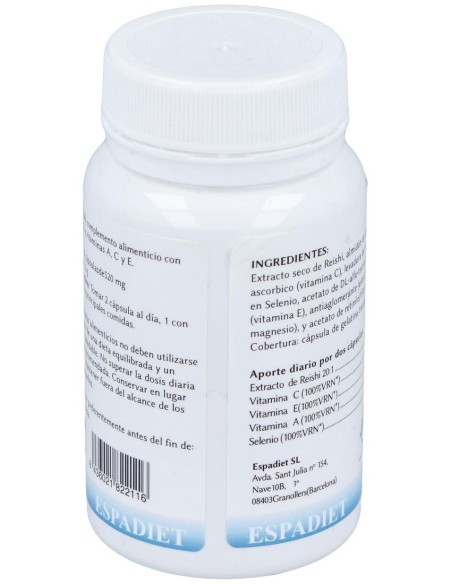 Selenio + Reishi 60 Cáp. de Espadiet