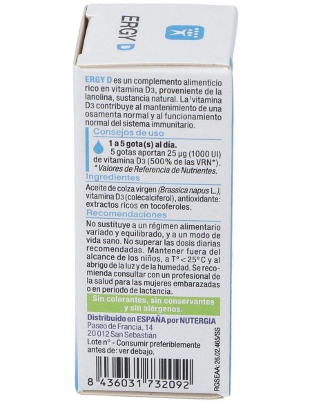 Ergy-D 15Ml. de Nutergia