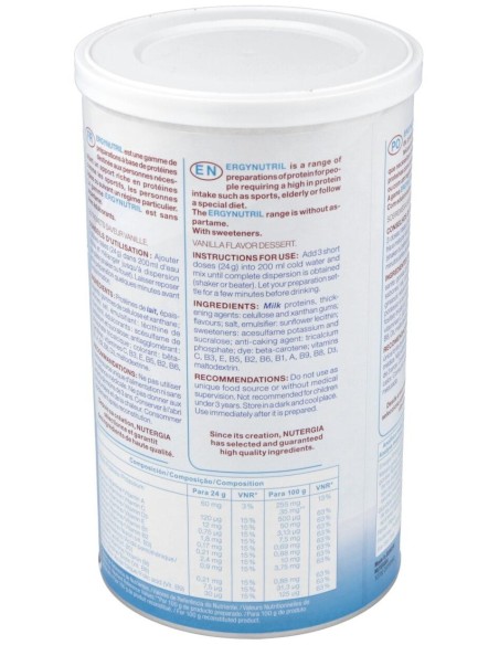 Ergynutril (Proteinas) Vainilla Polvo 350Gr. de Nutergia