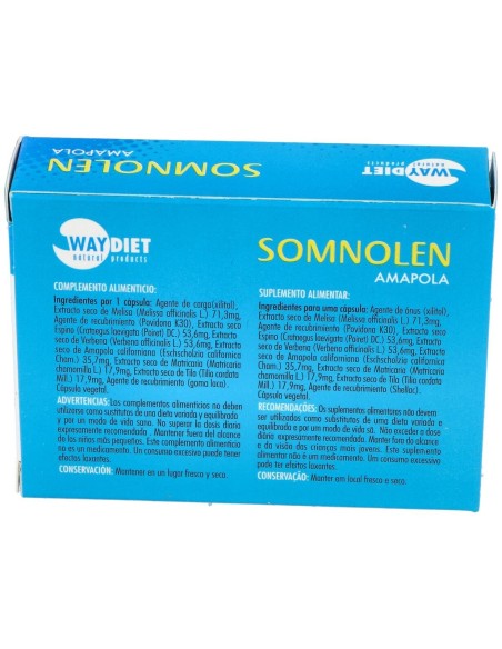 Somnolen Amapola 30Caps. de Waydiet Natural Products