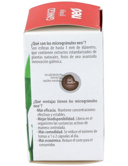 Ginkgo Biloba Microgranulos Neo 45Cap. de Neo