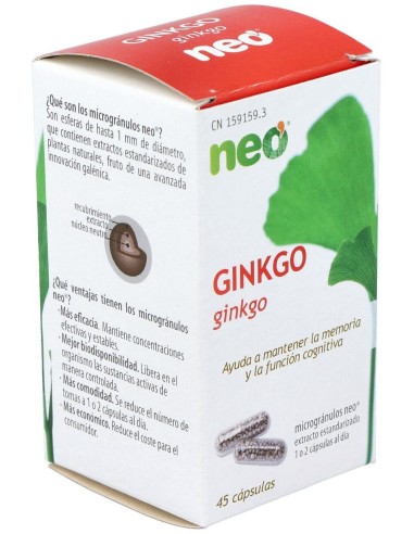 Ginkgo Biloba Microgranulos Neo 45Cap. de Neo