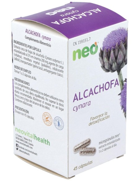Alcachofa Microgranulos Neo 45Cap. de Neo