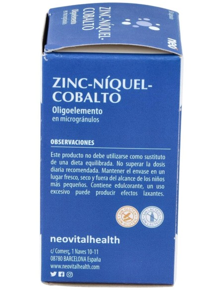 Zinc-Niquel-Cobalto Microgranulos Neo 50Cap. de Neo