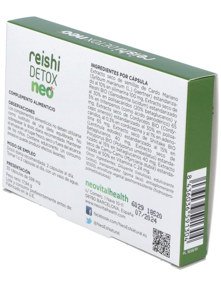 Reishi Detox Neo 30Cap. de Neo