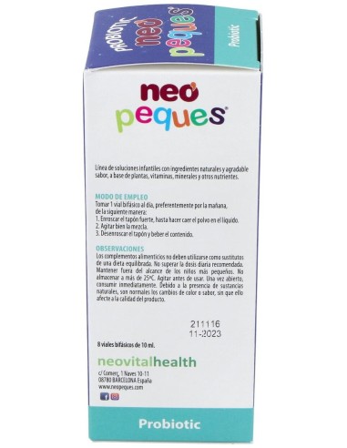 Neo Peques Probioticos 8 Viales Bifasicos de Neo