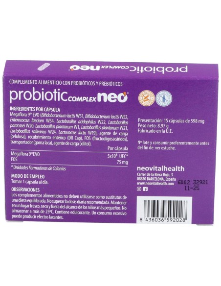 Probiotic Complex Neo 15Cap. de Neo