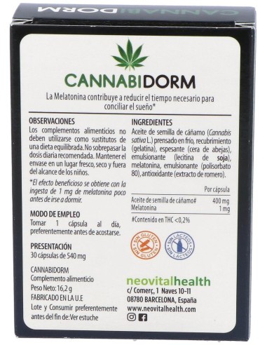 Cannabidorm 30Cap. de Neo