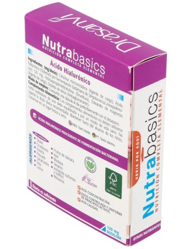 Nutrabasics Acido Hialuronico 30Caps. de Drasanvi