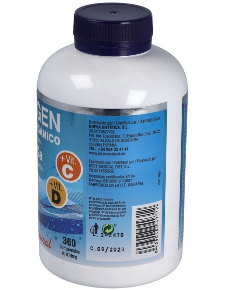 Colageno Marino+Silicio Organico 360Comp. de Prisma Natural