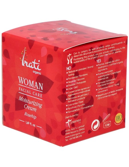 Crema Facial Hidratante Rosa Mosqueta Bio 50Ml. de Irati Organic