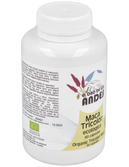Maca Tricolor 700Mg. 90Cap. Eco de El Oro De Los Andes