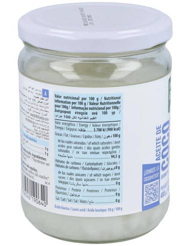 Aceite Virgen de Coco 400g de Naturgreen