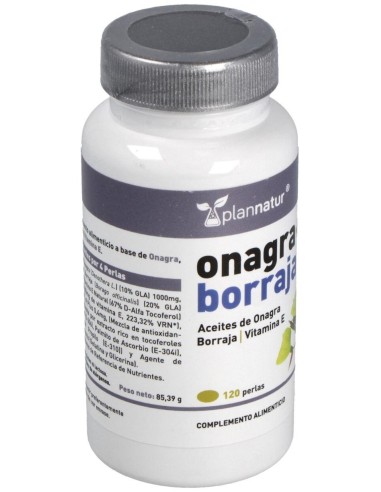 Onagra + Borraja + Vit. E 500Mg. 120Perlas de Plannatur