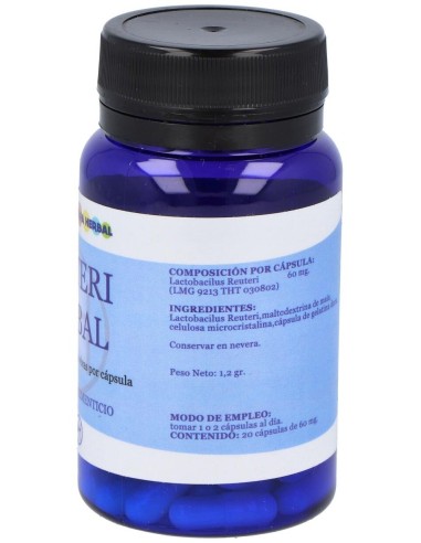 Reuteri Herbal 20Cap. Refrigeracion de Alfa Herbal