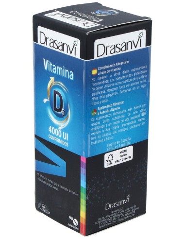Vitamina D3 4000Ui 90Comp. de Drasanvi