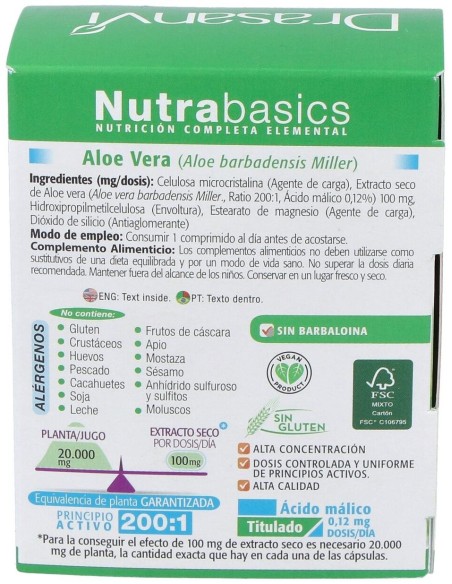 Nutrabasics Aloe Vera 60Comp. de Drasanvi