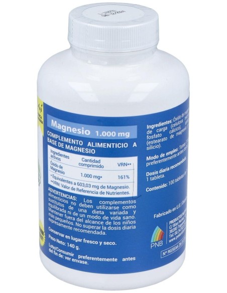 Magnesio 1000Mg. 100Comp. de Polaris
