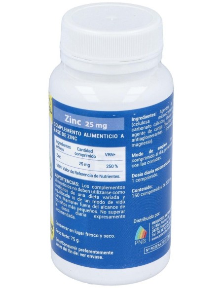 Zinc 25Mg. 150Comp. de Polaris