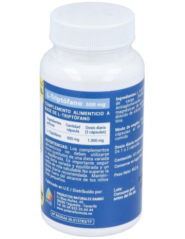 L-Triptofano 500Mg. 60Cap. de Polaris