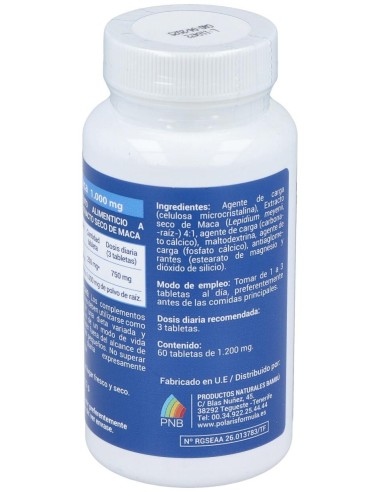 Maca 1000Mg. 60Comp. de Polaris