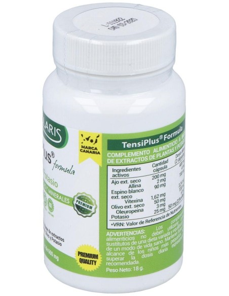 Tensiplus (Ajo+Espino Blanco) 500Mg. 30Cap de Polaris