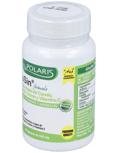 Glusin (Canela + Magnesio) 600Mg. 30Cap. de Polaris
