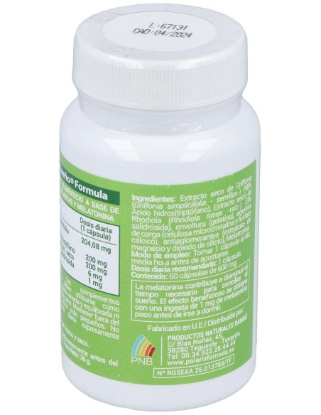 Sueño (Somniplus) 600Mg. 60Cap. de Polaris