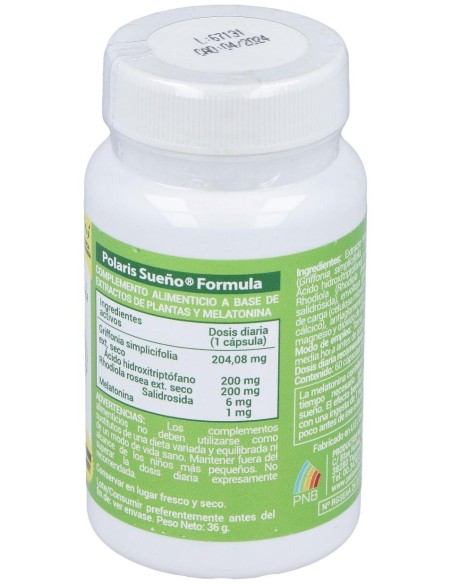 Sueño (Somniplus) 600Mg. 60Cap. de Polaris