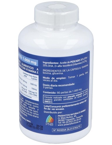 Omega 3 Tg 1000Mg. 90Perlas de Polaris