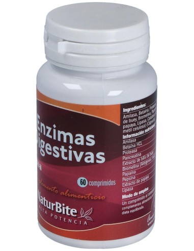 Enzimas Digestivas, 60 Comp.  de NaturBite