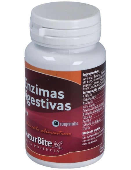 Enzimas Digestivas, 60 Comp.  de NaturBite