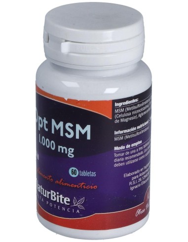 MSM 1000mg, 60 Tabl. de NaturBite