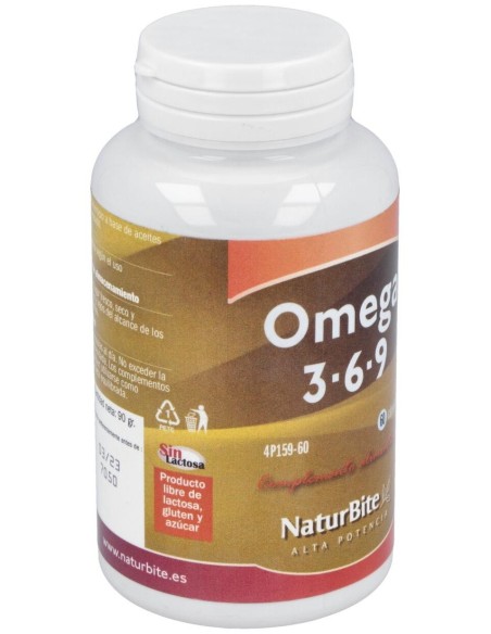 Omega 3,6 y 9, 60 Caps. Gel de NaturBite