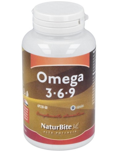 Omega 3,6 y 9, 60 Caps. Gel de NaturBite