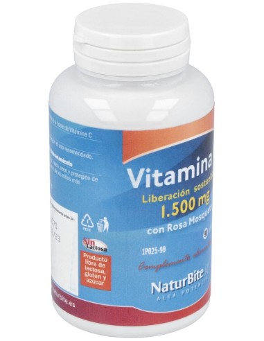 Vitamina C 1500mg Liberacion Sostenida 90 Tabl. de NaturBite